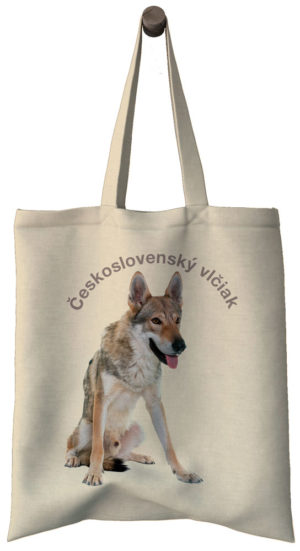 Shopper, Cotton bag, nákupná taška, Czechoslovakian Wolf, wolfdog, Československý vlčiak, print