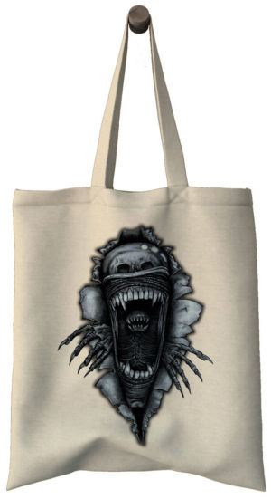 Shopper, Cotton bag, nákupná taška, Alien, Votrelec, Sergey Kapyski, horror, print