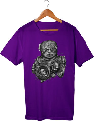 T-shirt purple, For horror lovers, Sergey Kapyski, unisex, print