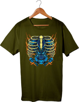T-shirt Twin Engine, khaki, unisex, print